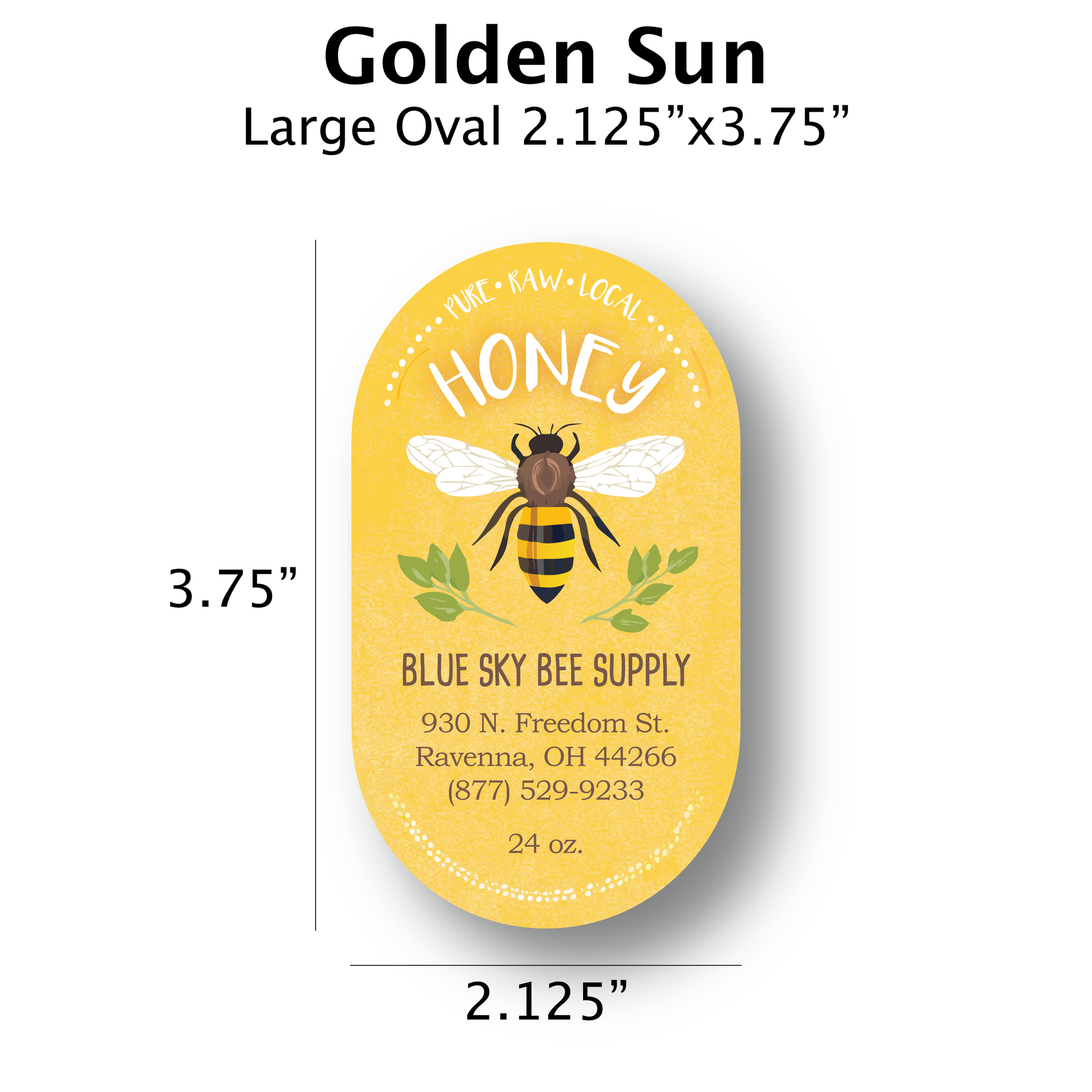 Golden Sun - Customizable Label Design