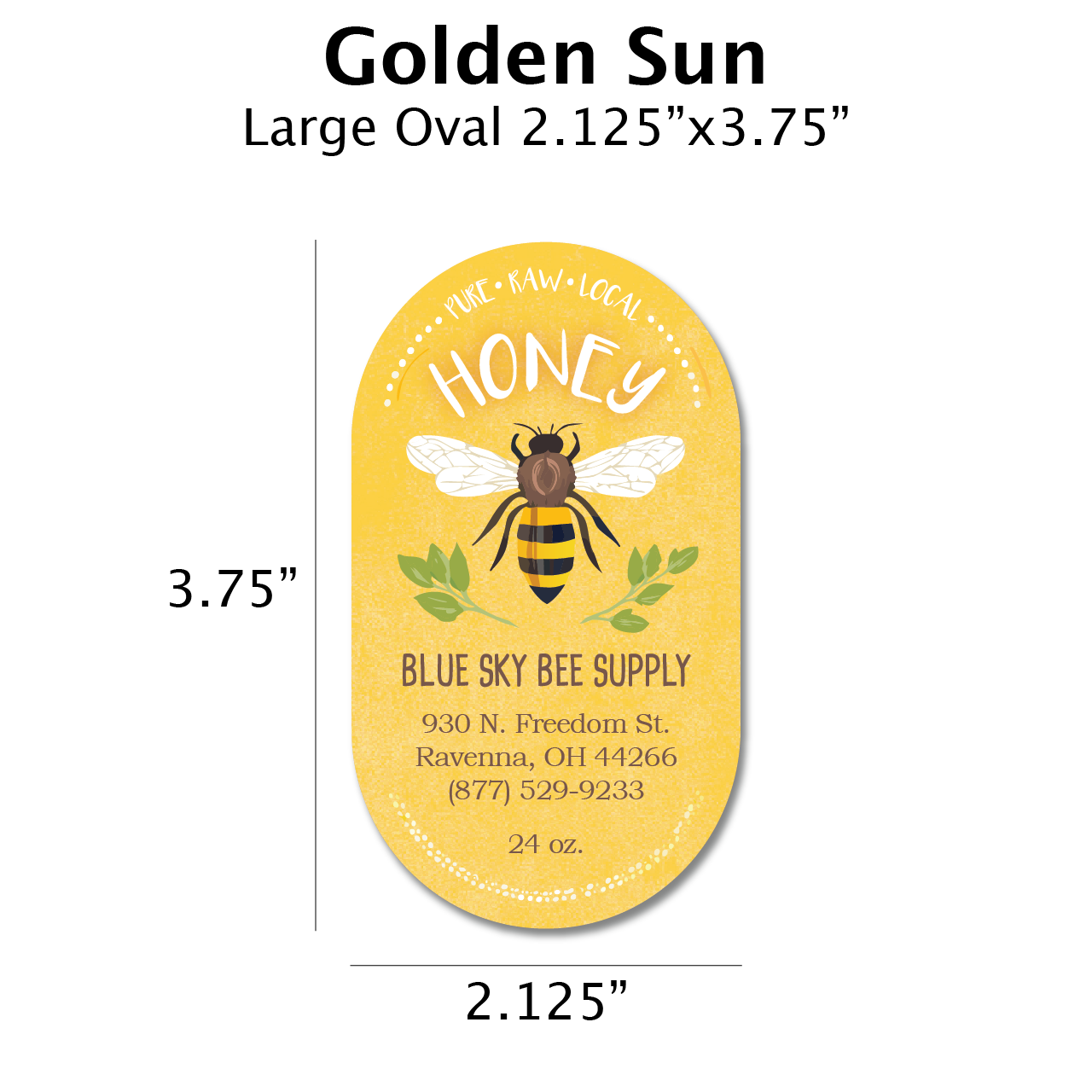 Golden Sun - Customizable Label Design