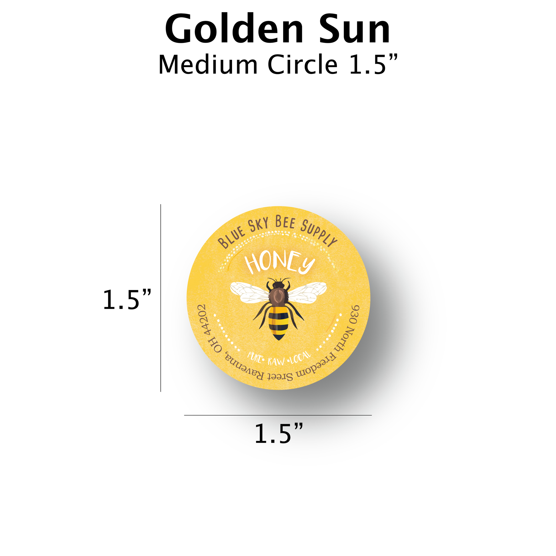 Golden Sun - Customizable Label Design