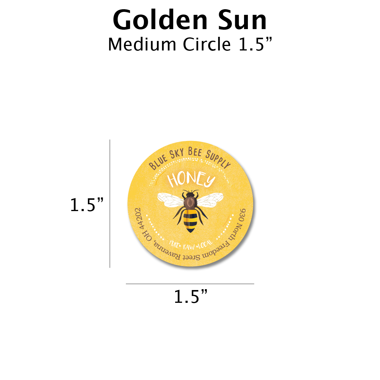 Golden Sun - Customizable Label Design