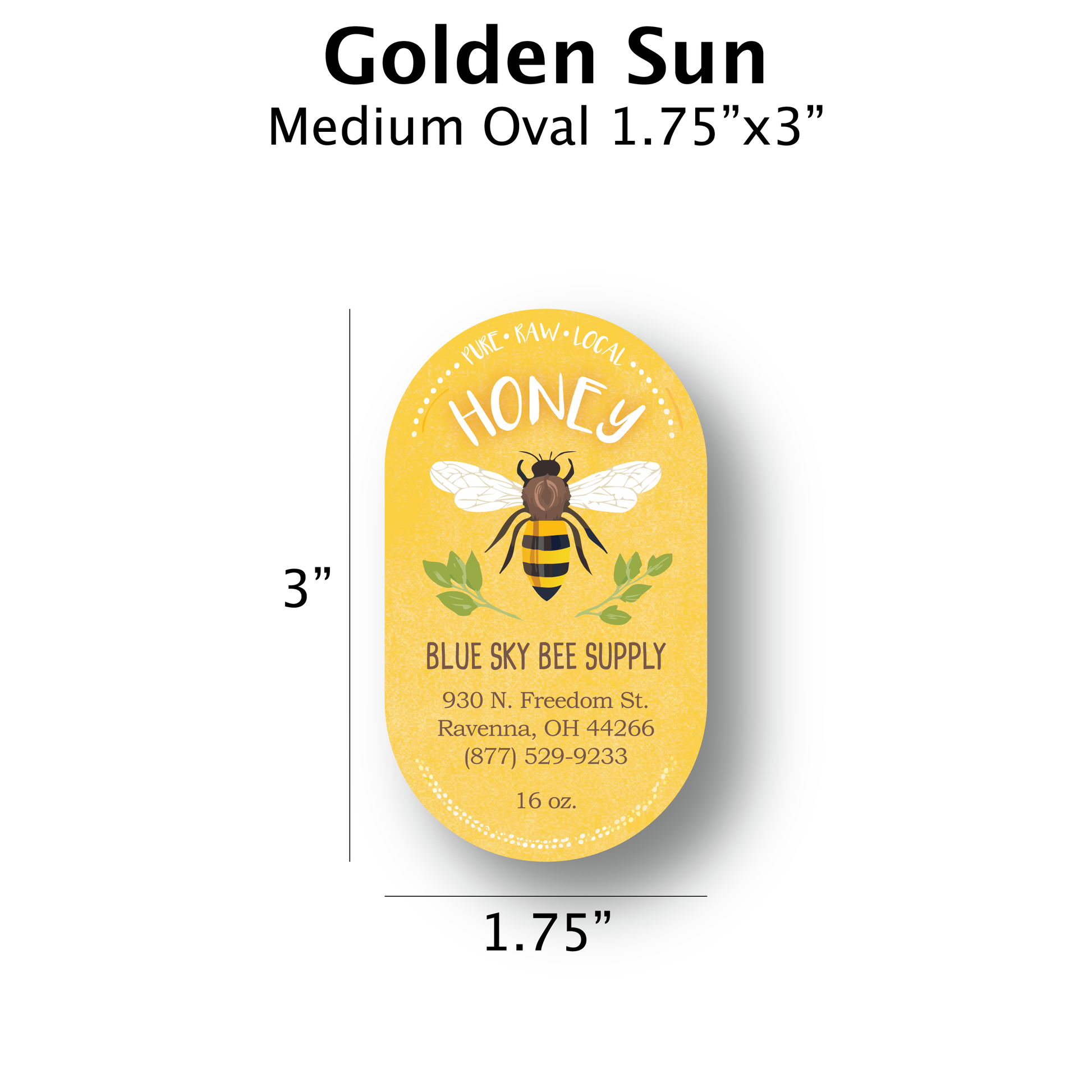 Golden Sun - Customizable Label Design