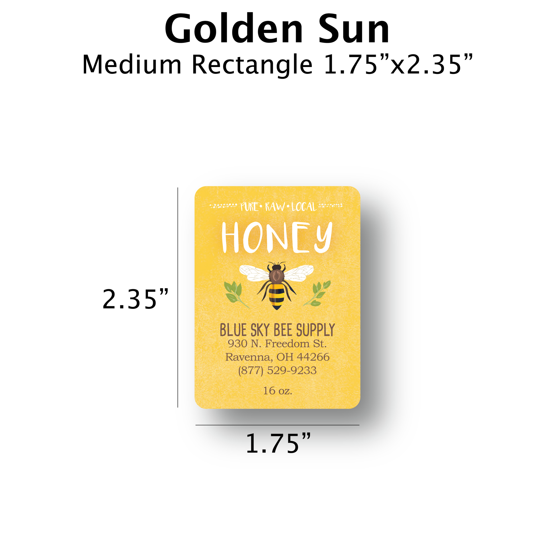 Golden Sun - Customizable Label Design