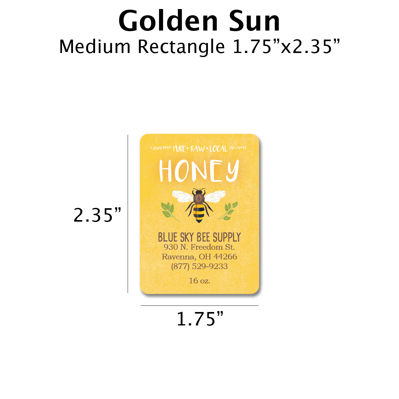 Golden Sun - Customizable Label Design
