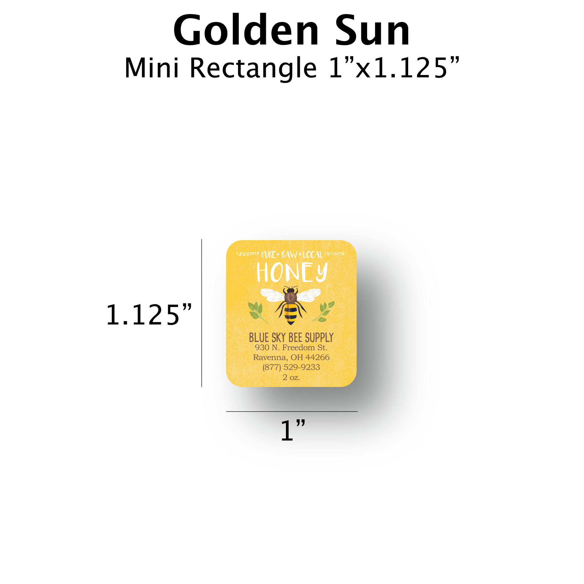 Golden Sun - Customizable Label Design