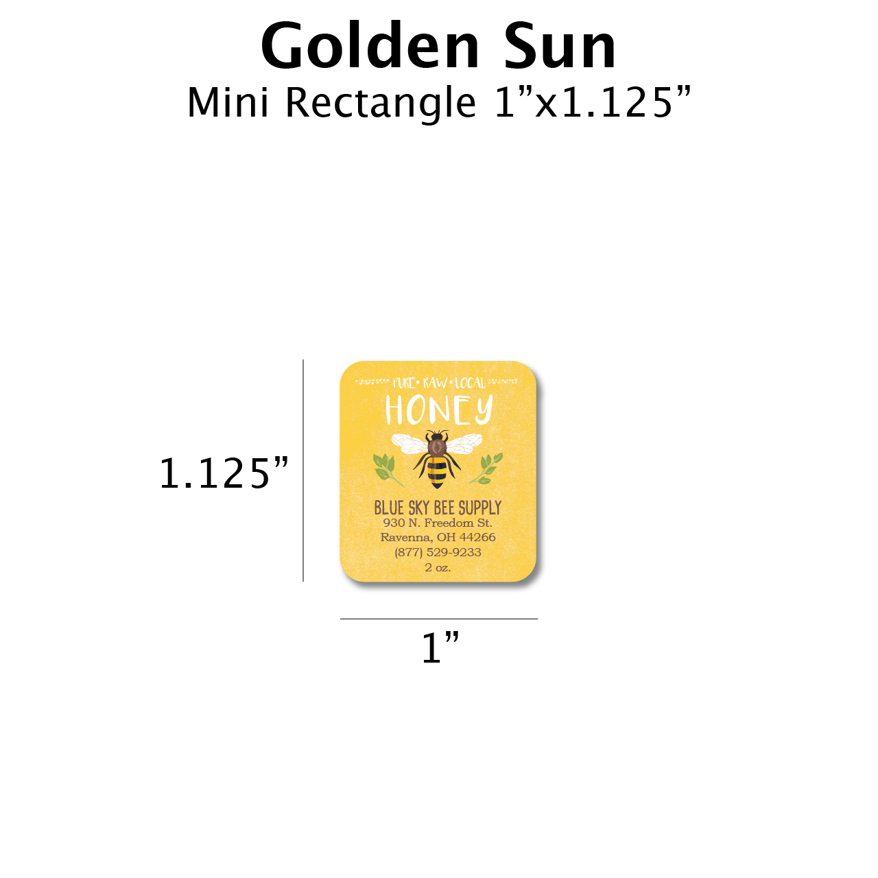 Golden Sun - Customizable Label Design