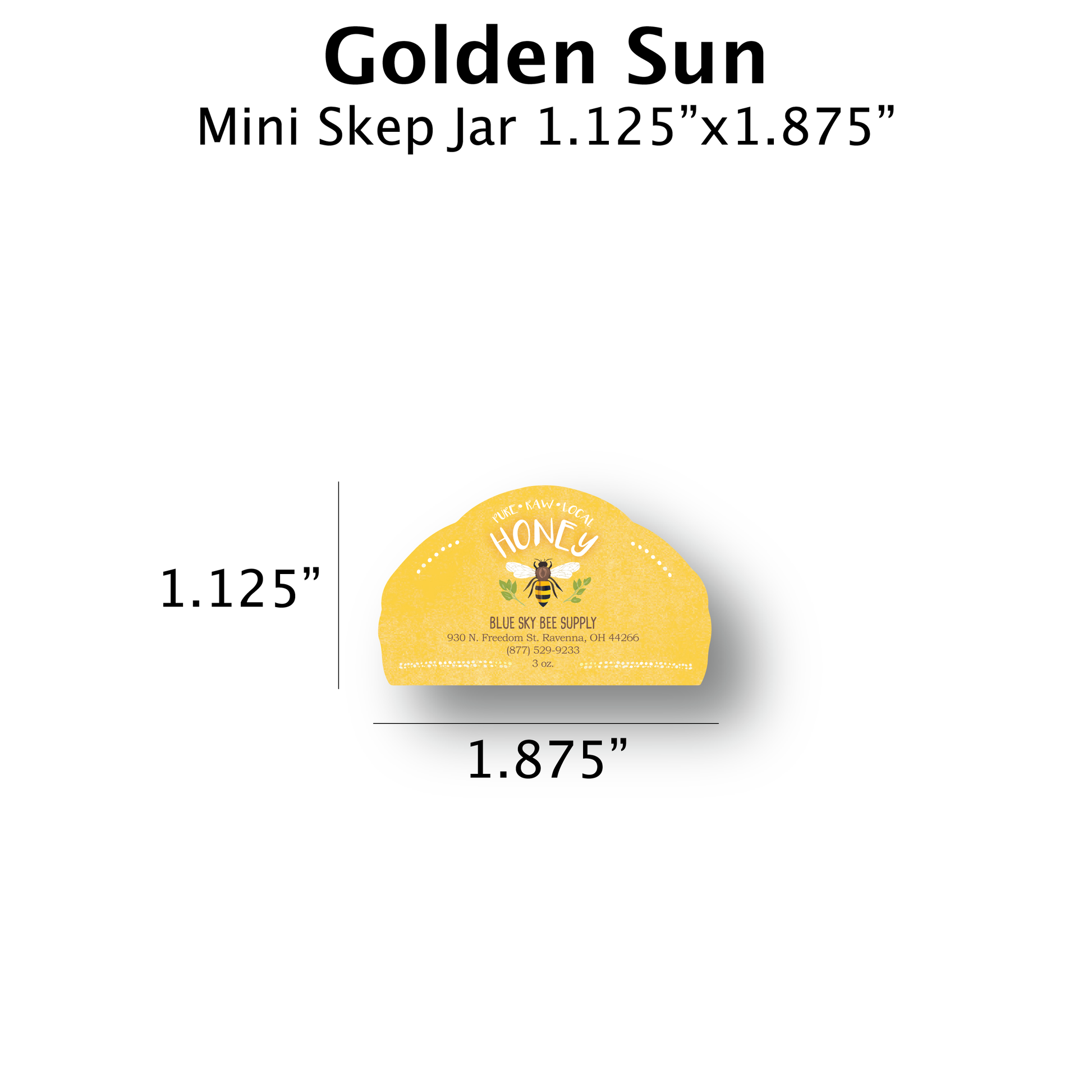 Golden Sun - Customizable Label Design