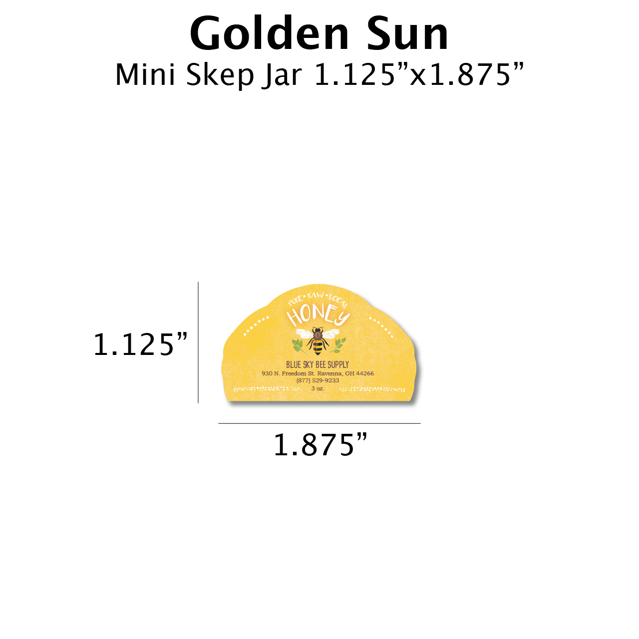 Golden Sun - Customizable Label Design