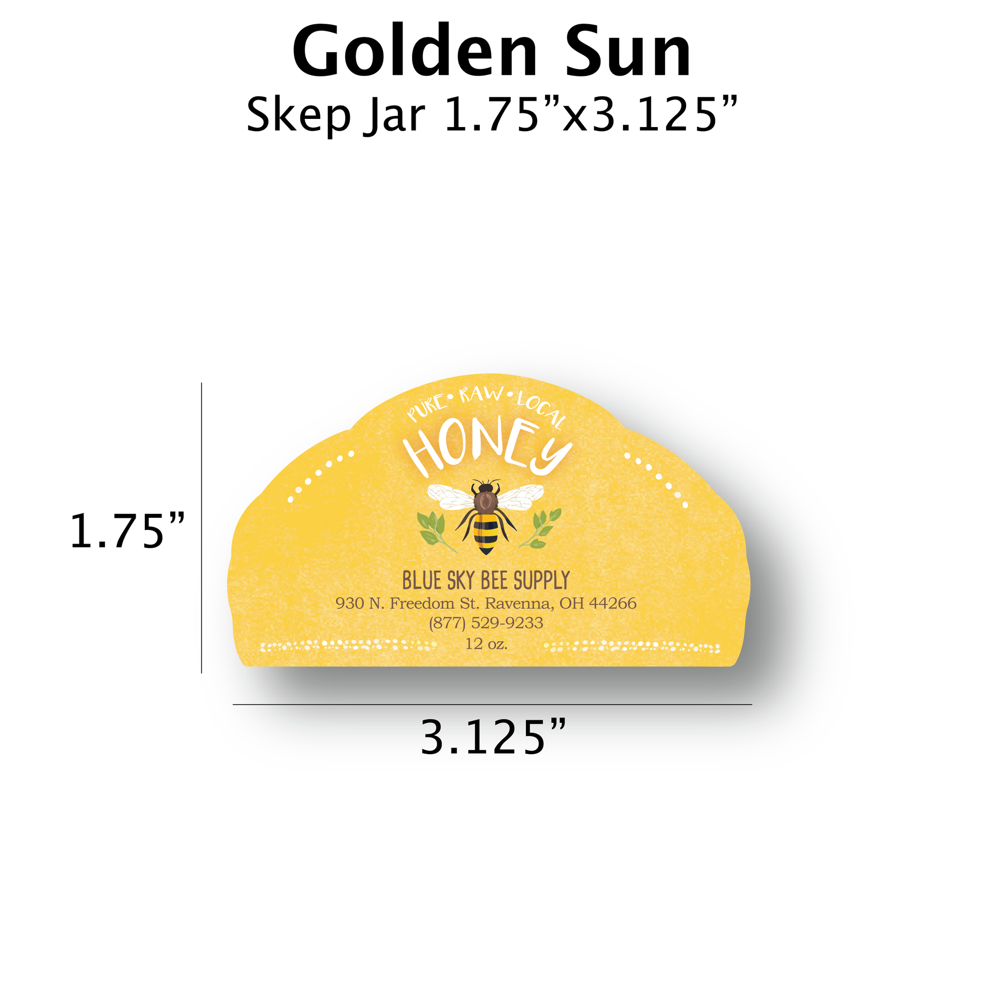 Golden Sun - Customizable Label Design