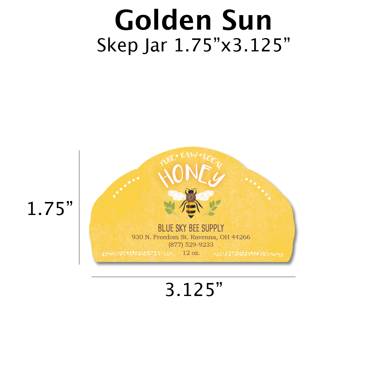 Golden Sun - Customizable Label Design