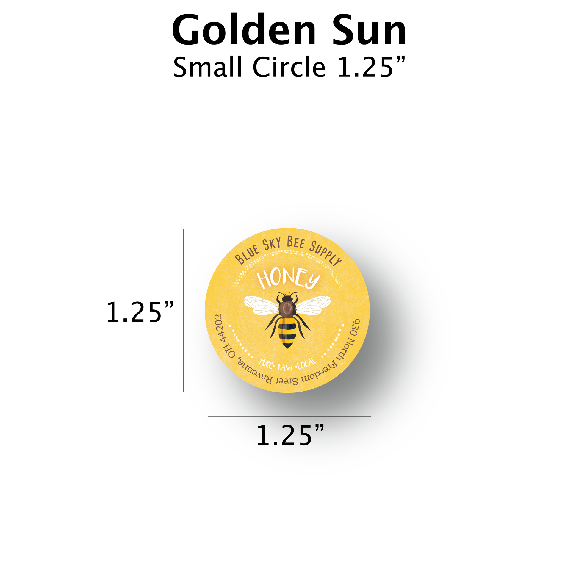 Golden Sun - Customizable Label Design