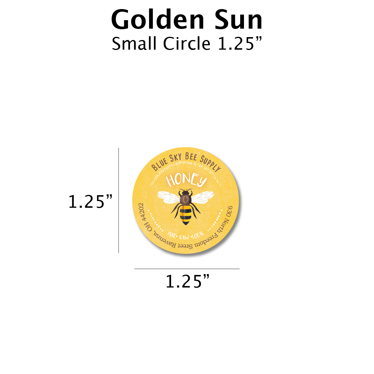 Golden Sun - Customizable Label Design