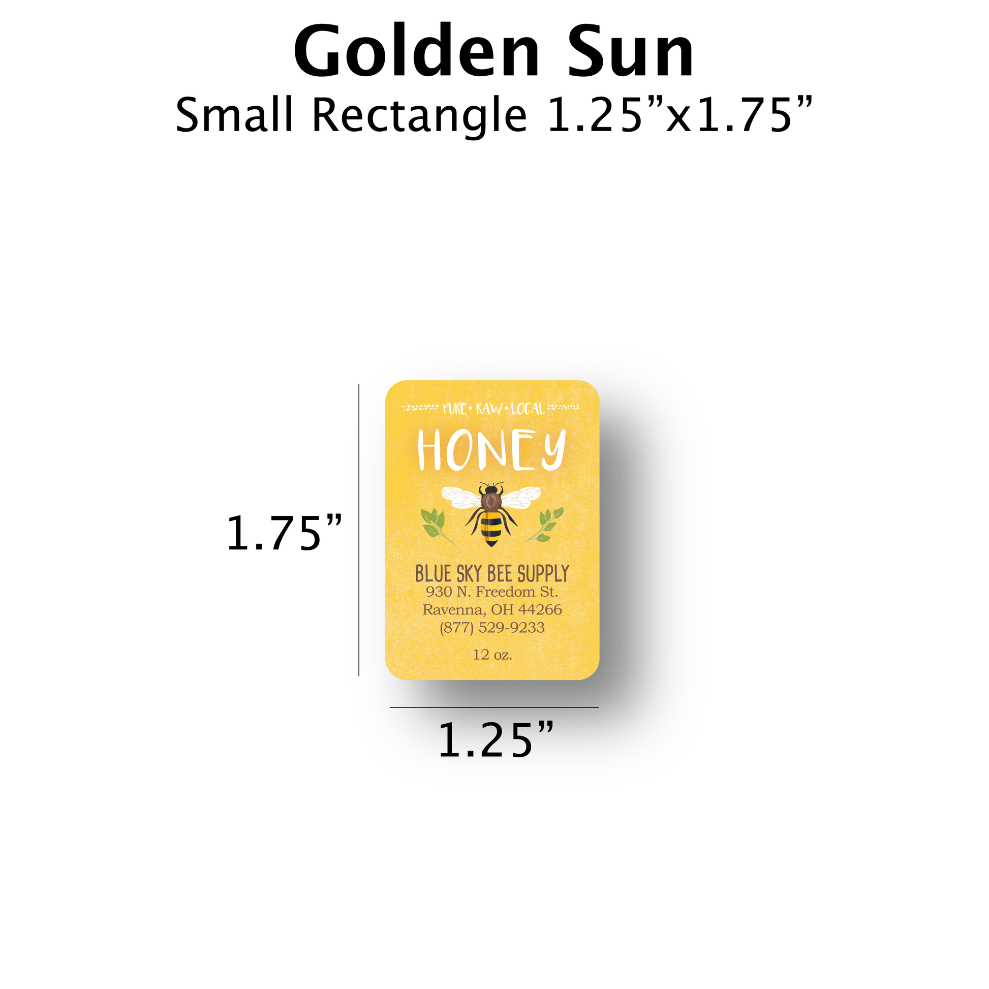Golden Sun - Customizable Label Design