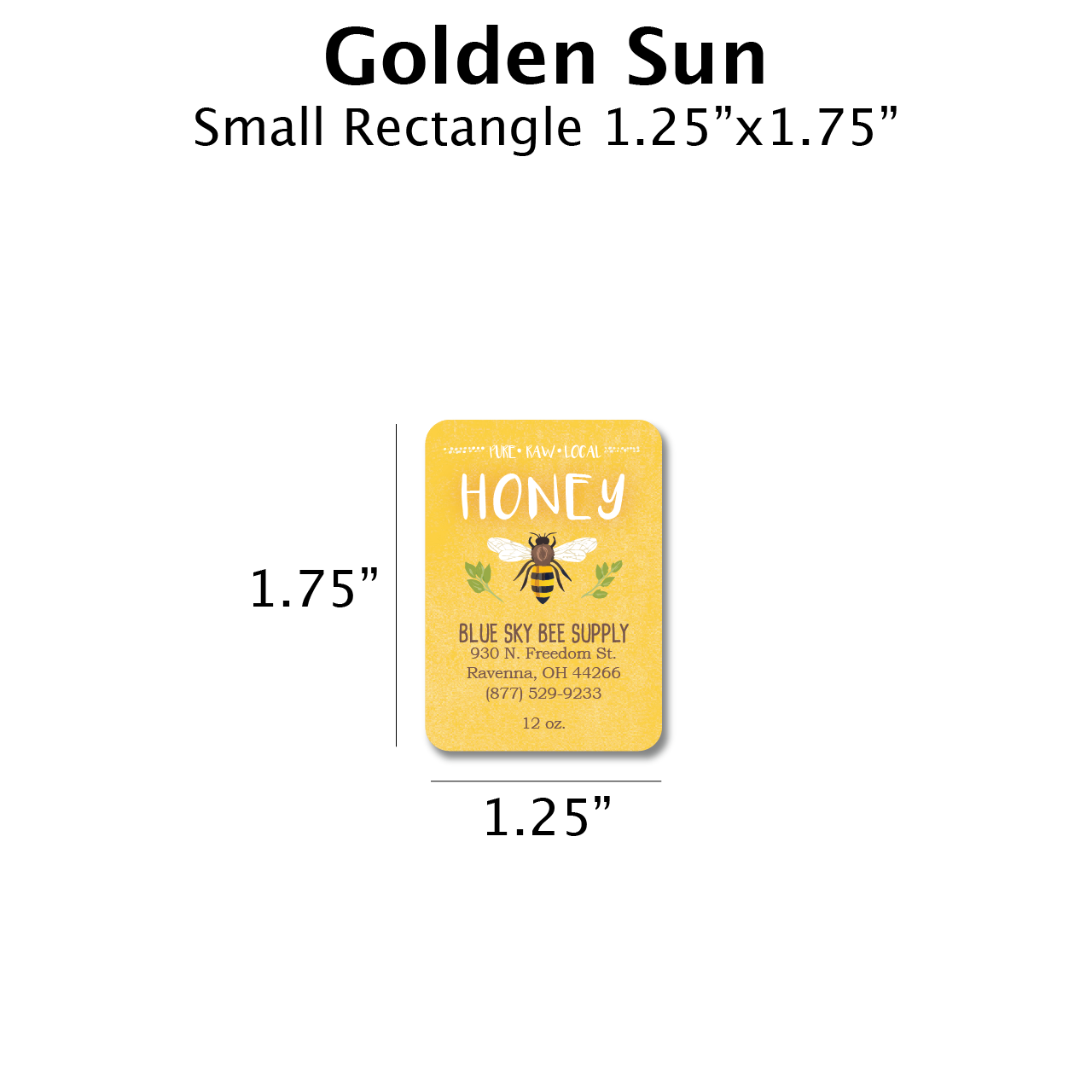 Golden Sun - Customizable Label Design