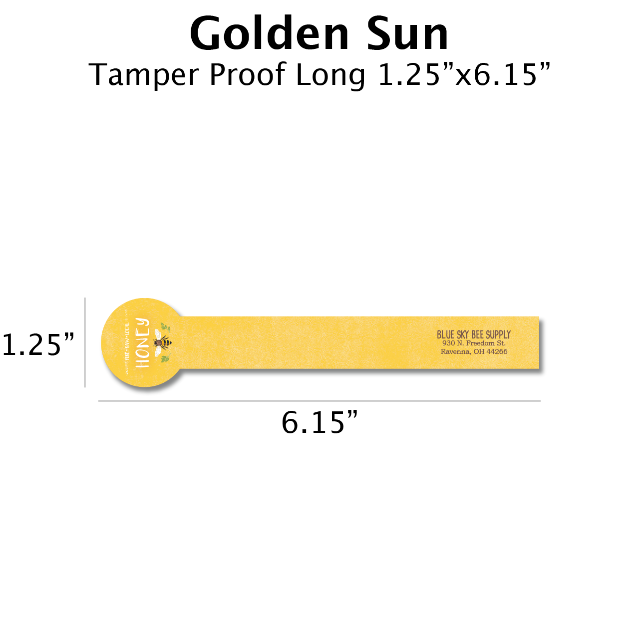 Golden Sun - Customizable Label Design