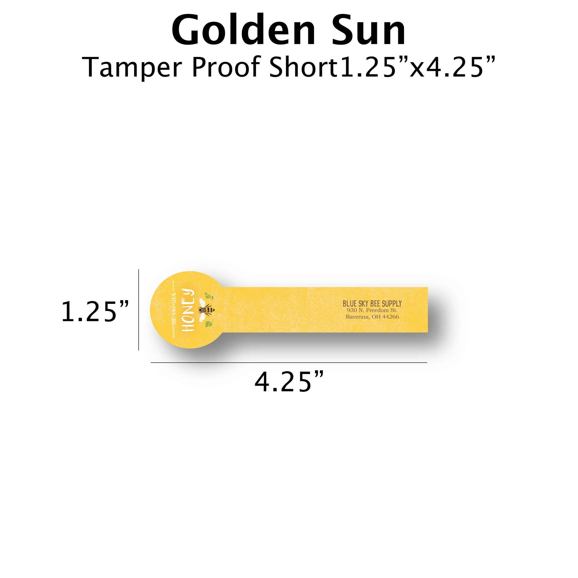 Golden Sun - Customizable Label Design