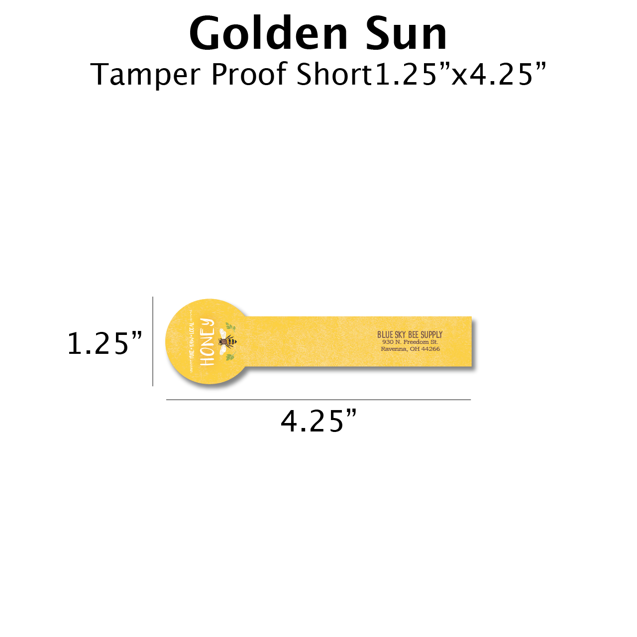 Golden Sun - Customizable Label Design