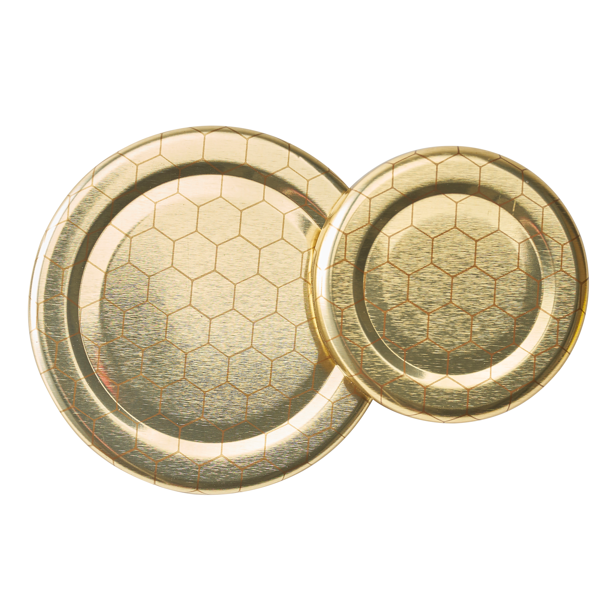 Gold w/Hex Printed Metal LUG Lids [PLC-58 / PLC-43]