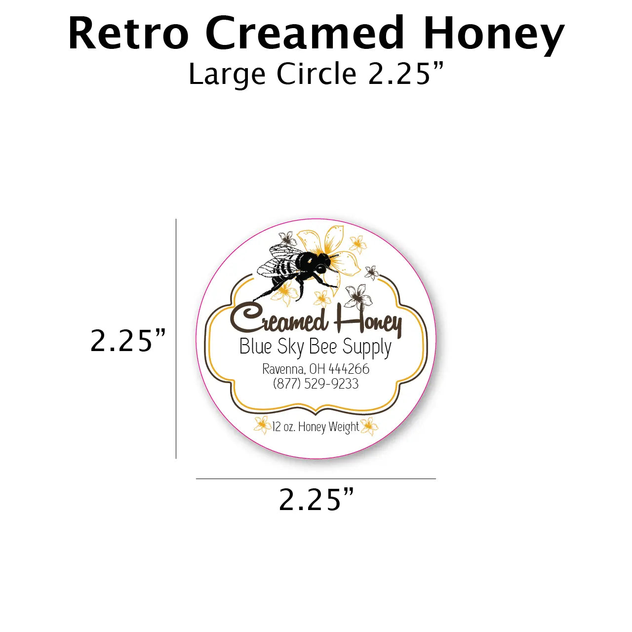 Creamed Honey Labels [CHLC] Blue Sky Bee Supply