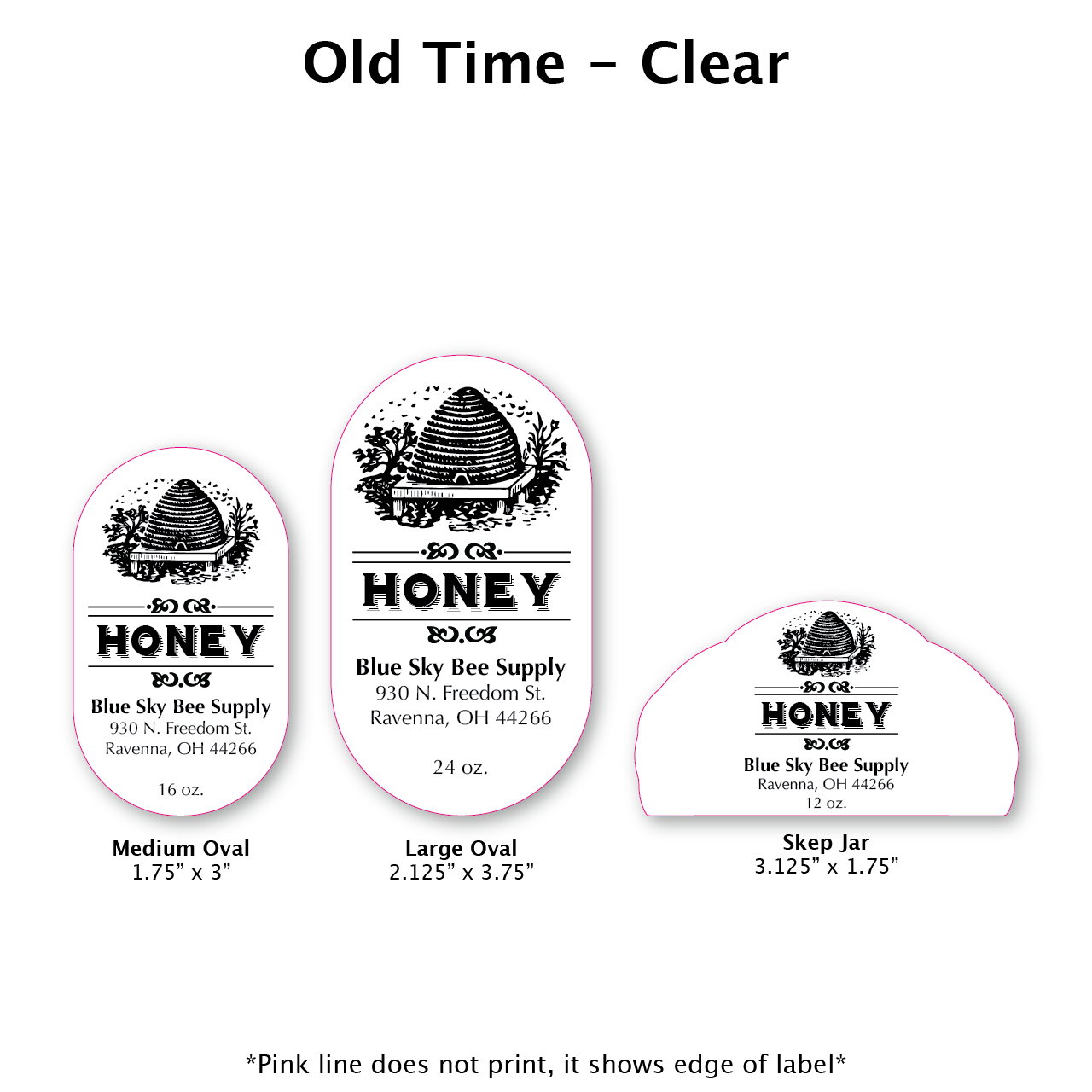 Old Time - Clear Label – Blue Sky Bee Supply
