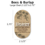 Bees & Burlap - Customizable Label Design Blue Sky Bee Supply