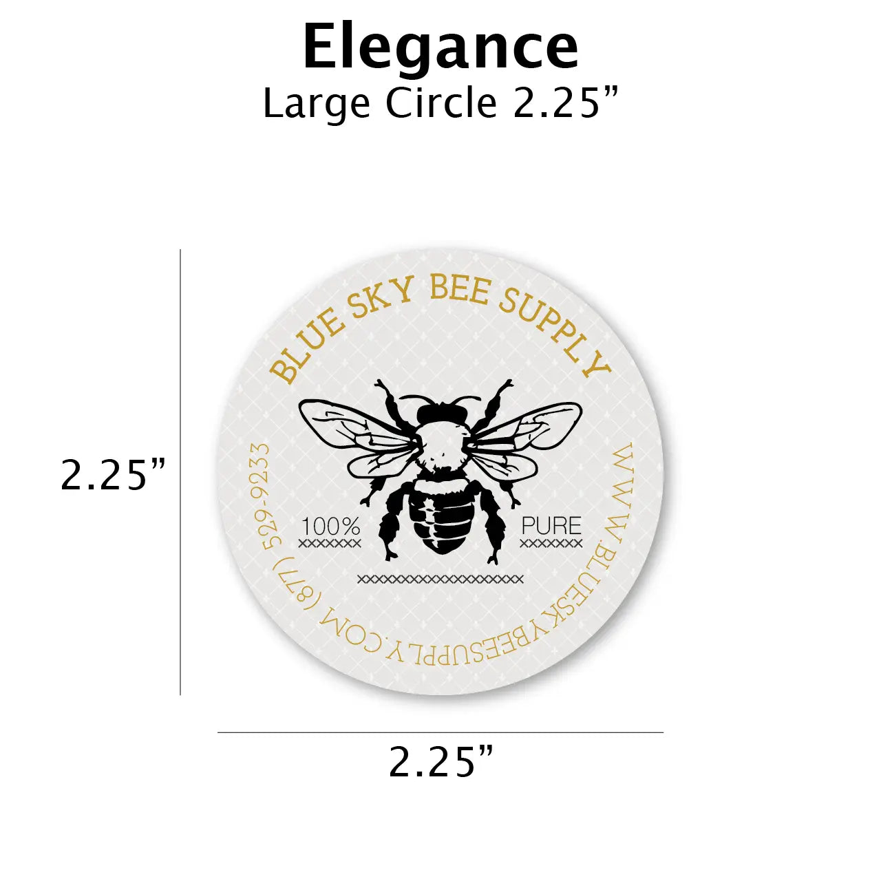 Elegance - Customizable Label Design Blue Sky Bee Supply