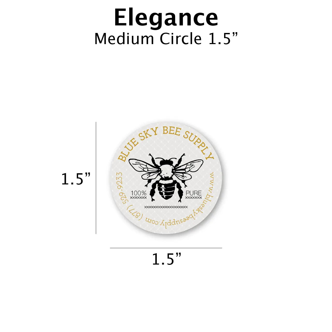 Elegance - Customizable Label Design Blue Sky Bee Supply