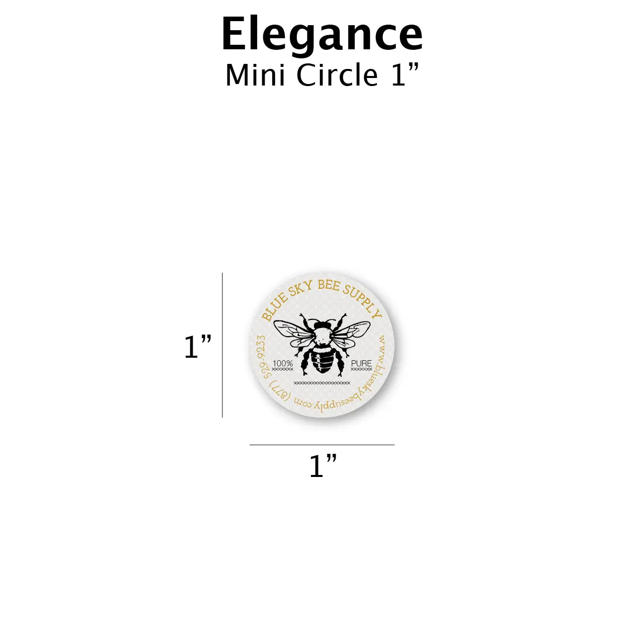 Elegance - Customizable Label Design Blue Sky Bee Supply