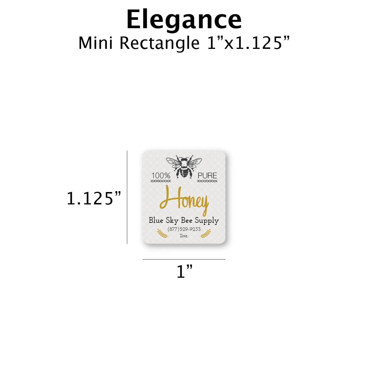 Elegance - Customizable Label Design Blue Sky Bee Supply