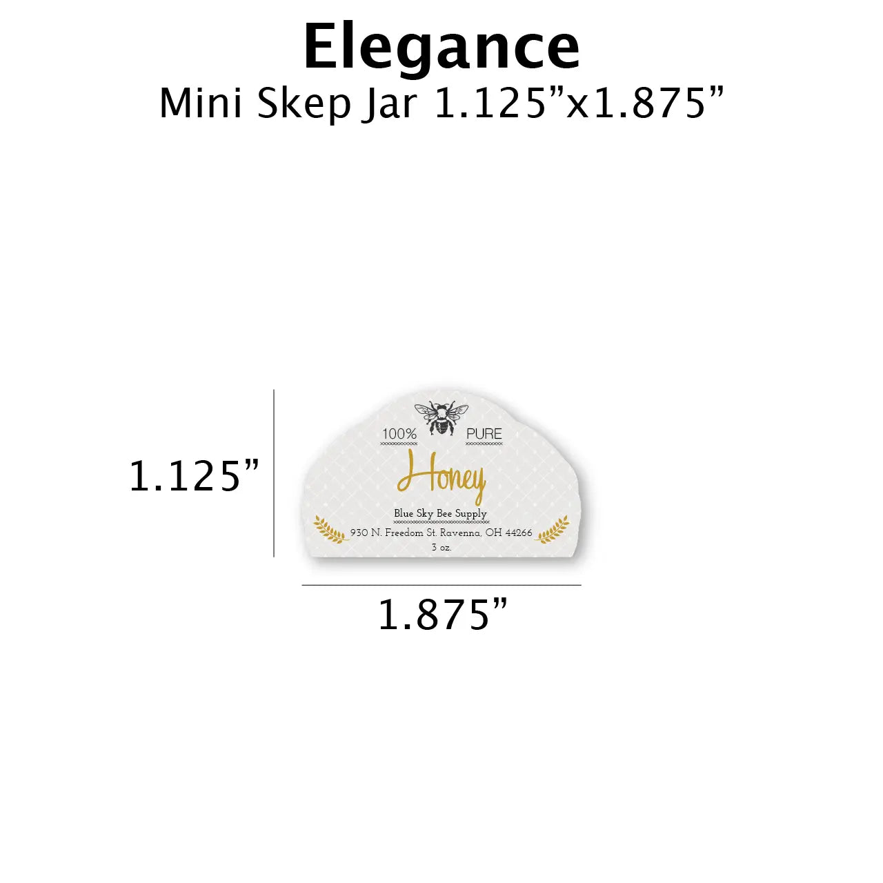Elegance - Customizable Label Design Blue Sky Bee Supply