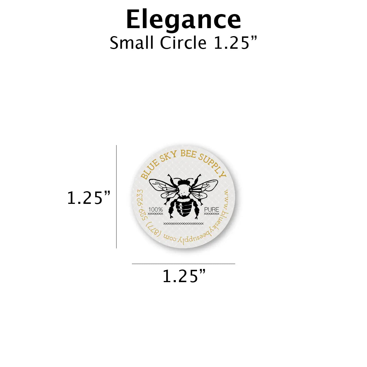 Elegance - Customizable Label Design Blue Sky Bee Supply