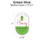 Green Hive - Customizable Label Design Blue Sky Bee Supply