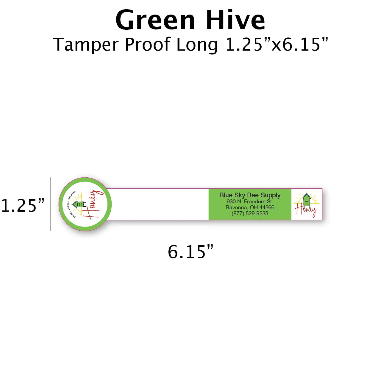 Green Hive - Customizable Label Design Blue Sky Bee Supply