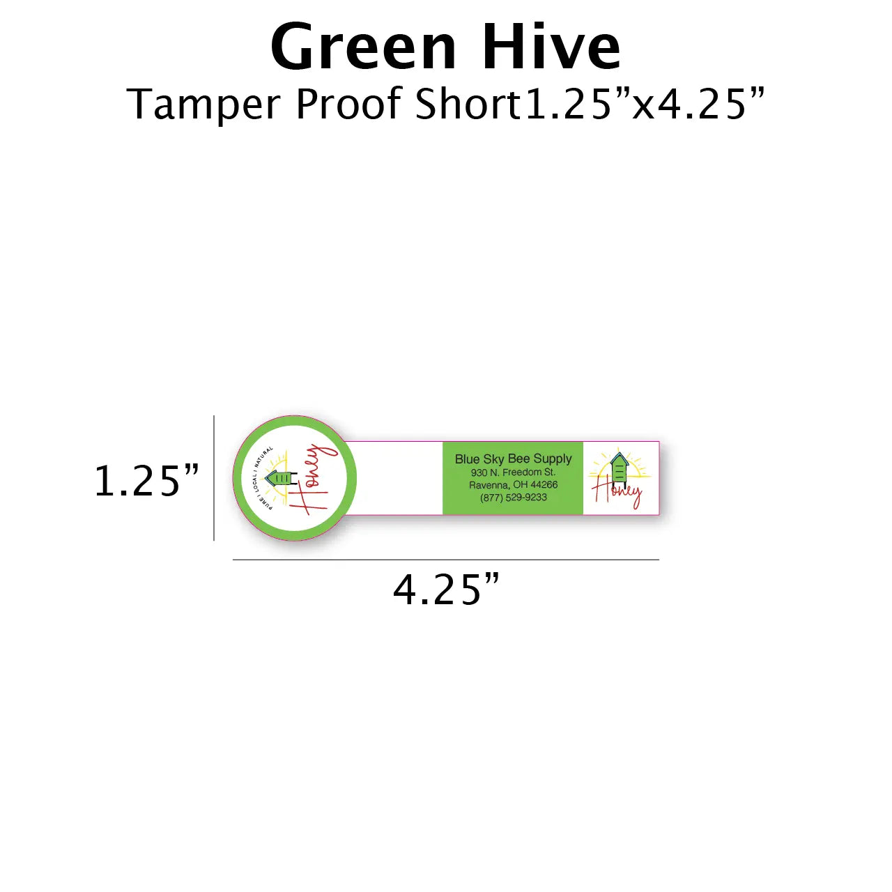Green Hive - Customizable Label Design Blue Sky Bee Supply