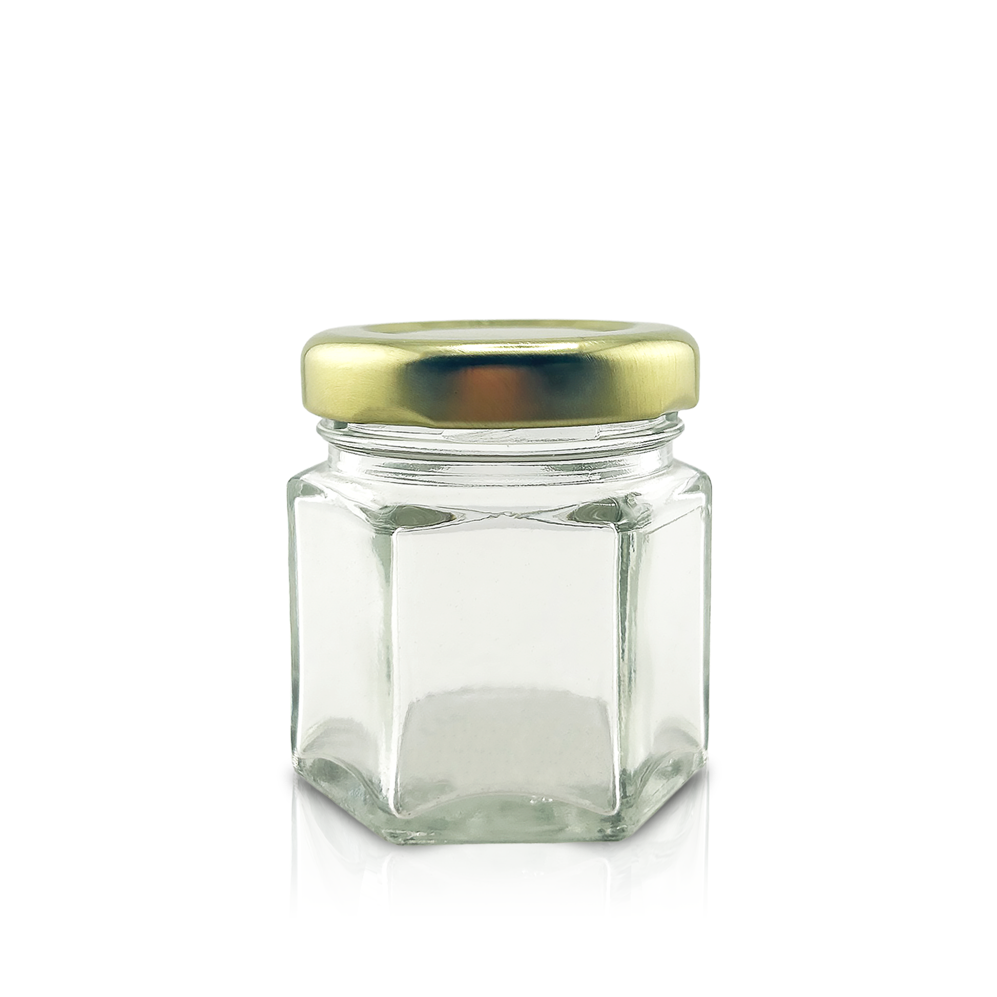 1.5 fluid oz. (45 ml) Glass Hex (24/case w/43mm LUG lids) [HEX15]