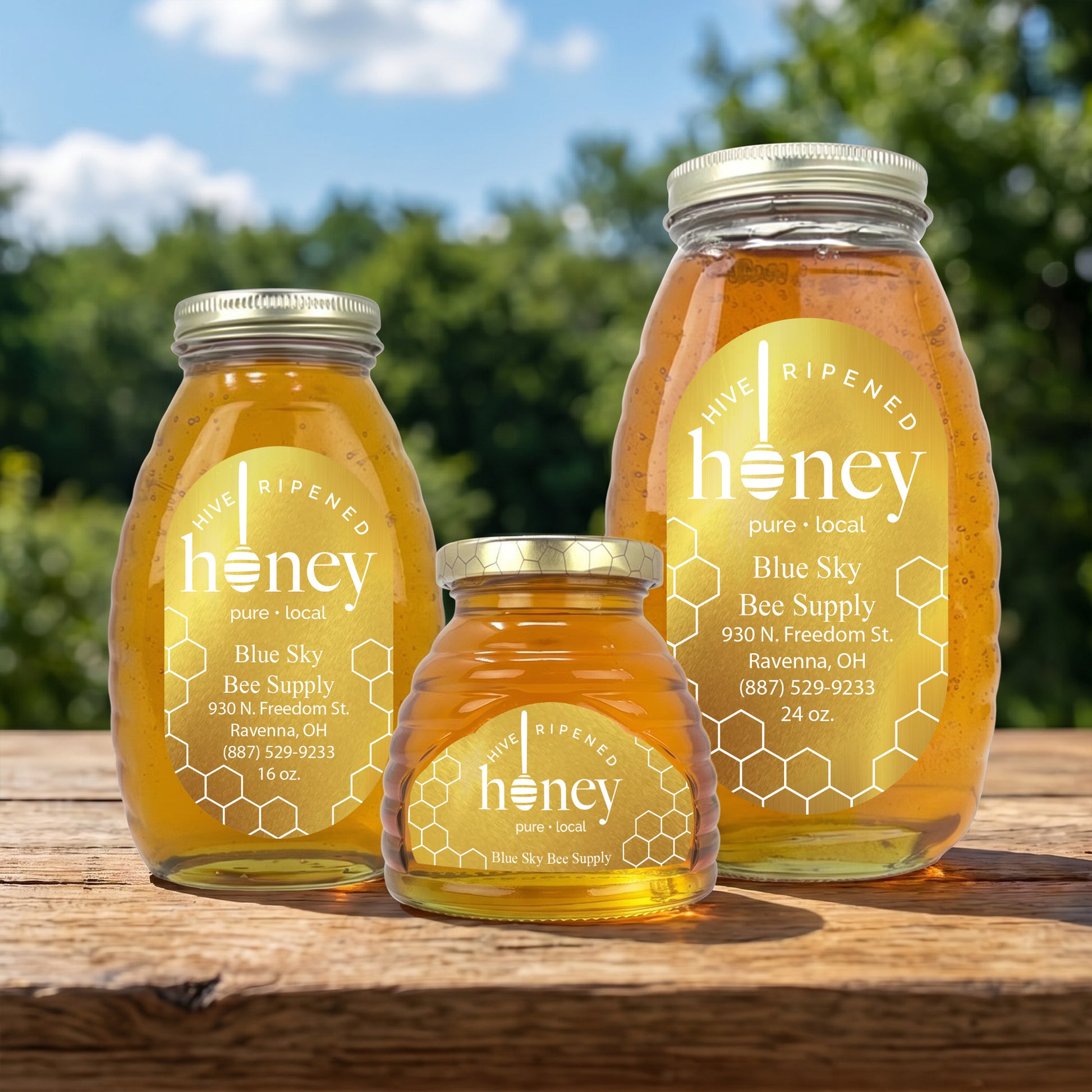 Hex - Customizable Gold Foil Label Design