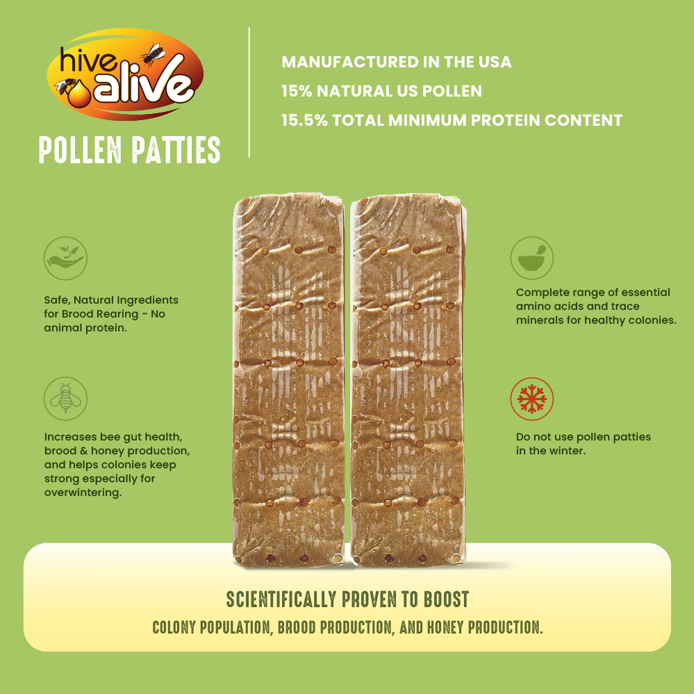 Hive Alive Pollen Patties (1 lb. patty, 10 lbs. or 40 lbs.) [HAP-1 / HAP-10 / HAP-40]