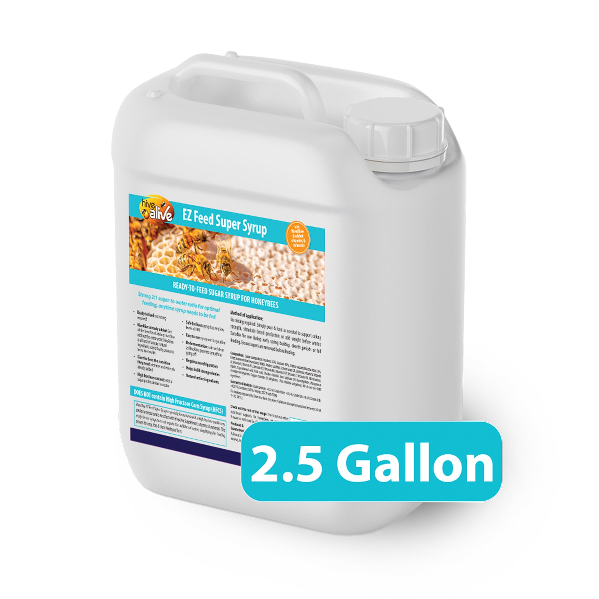 Hive Alive Super Syrup Jerry Can - 2.5 gallon