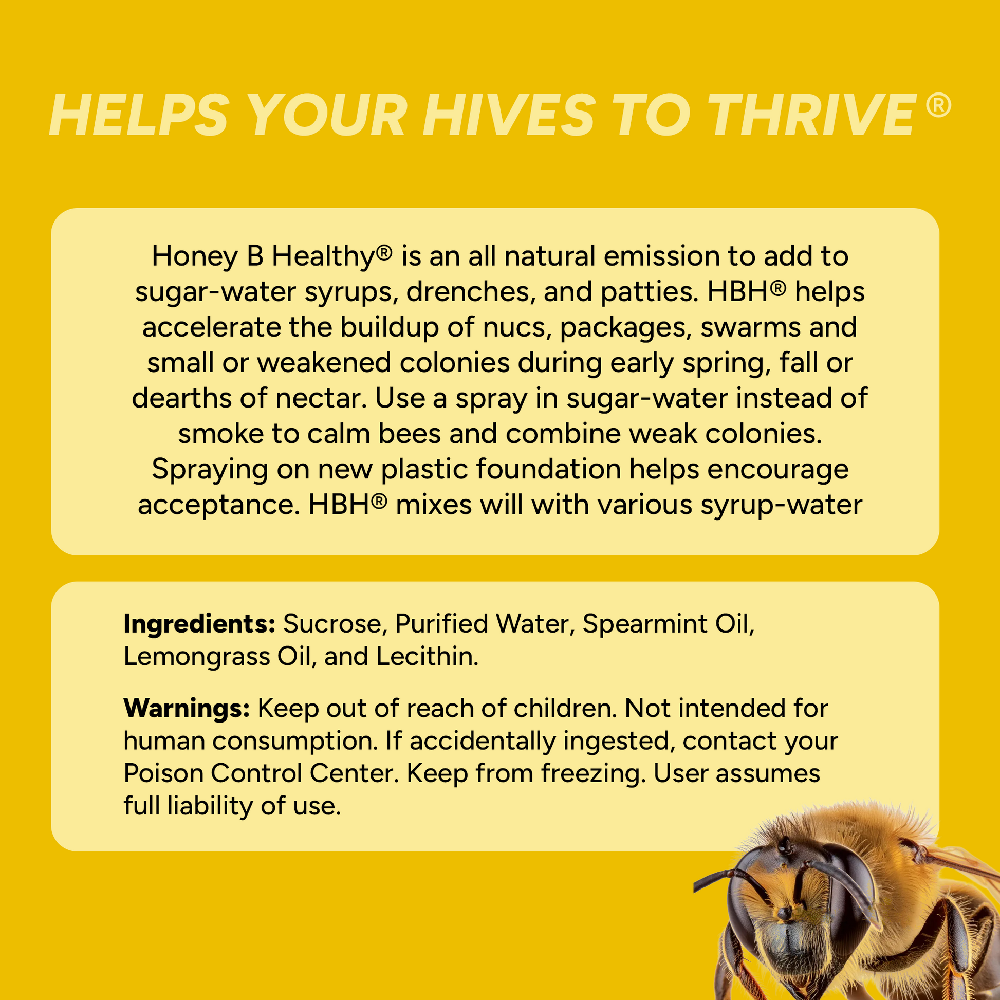 Honey-B-Healthy Feeding Stimulant (1 Gallon) [HBH-G]