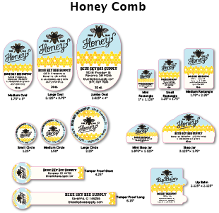 Honey Comb - Customizable Label Design