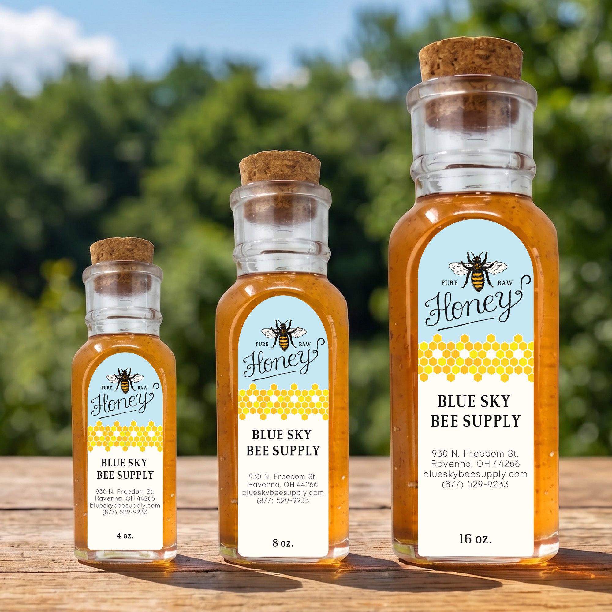 Honey Comb - Customizable Muth Jar Labels