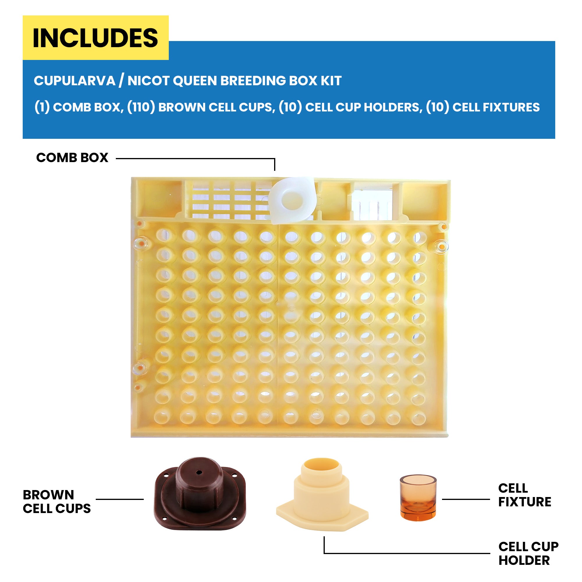 cocklobin cd セット Cupularva / Nicot Queen Breeding Box Kit [CQBBK] | Blue Sky Bee Supply