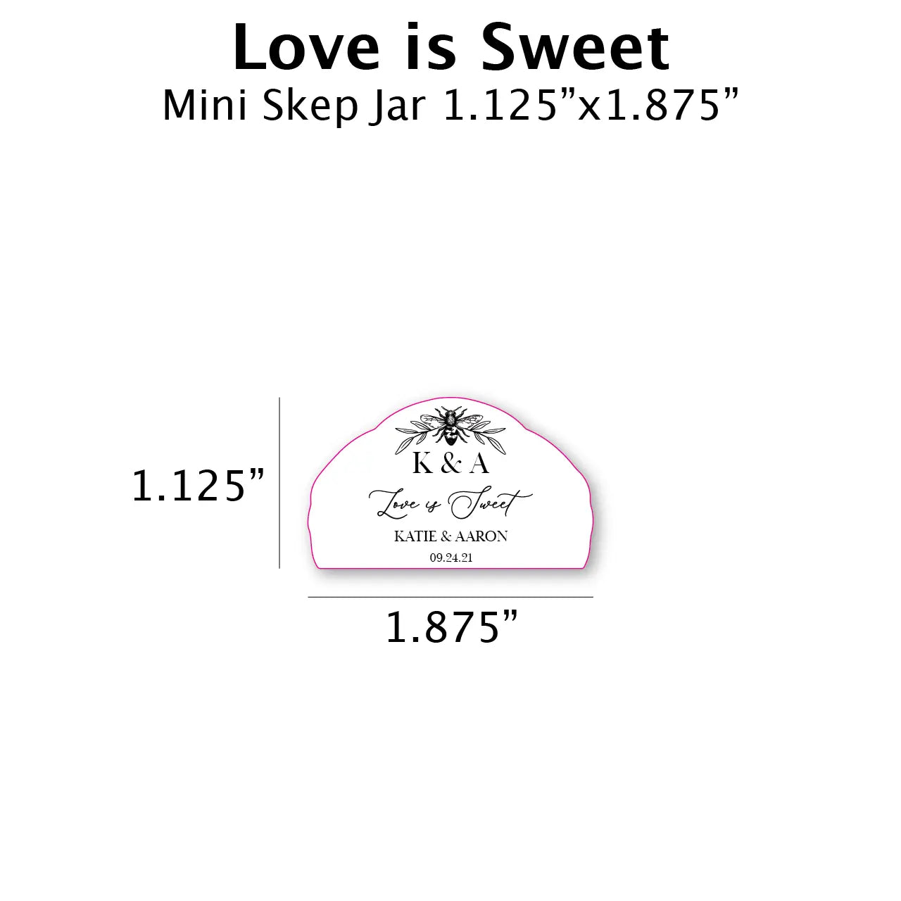Love is Sweet - Favor Label (100 Count) Blue Sky Bee Supply