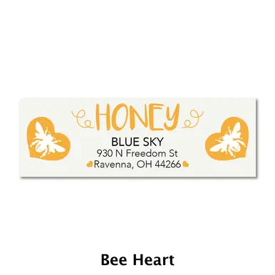 Bee Heart Customizable Vinyl Banner