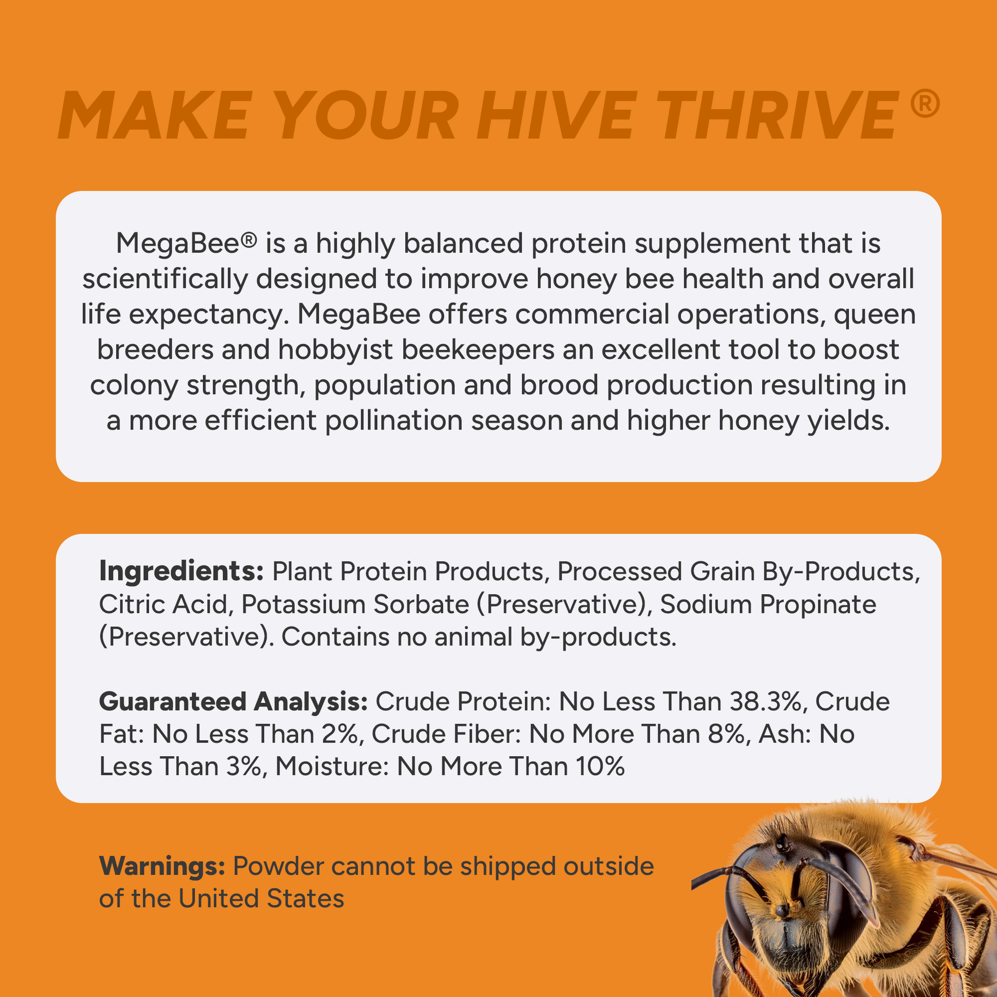 MegaBee Dry Pollen Supplement (5 lb. bag) [988]