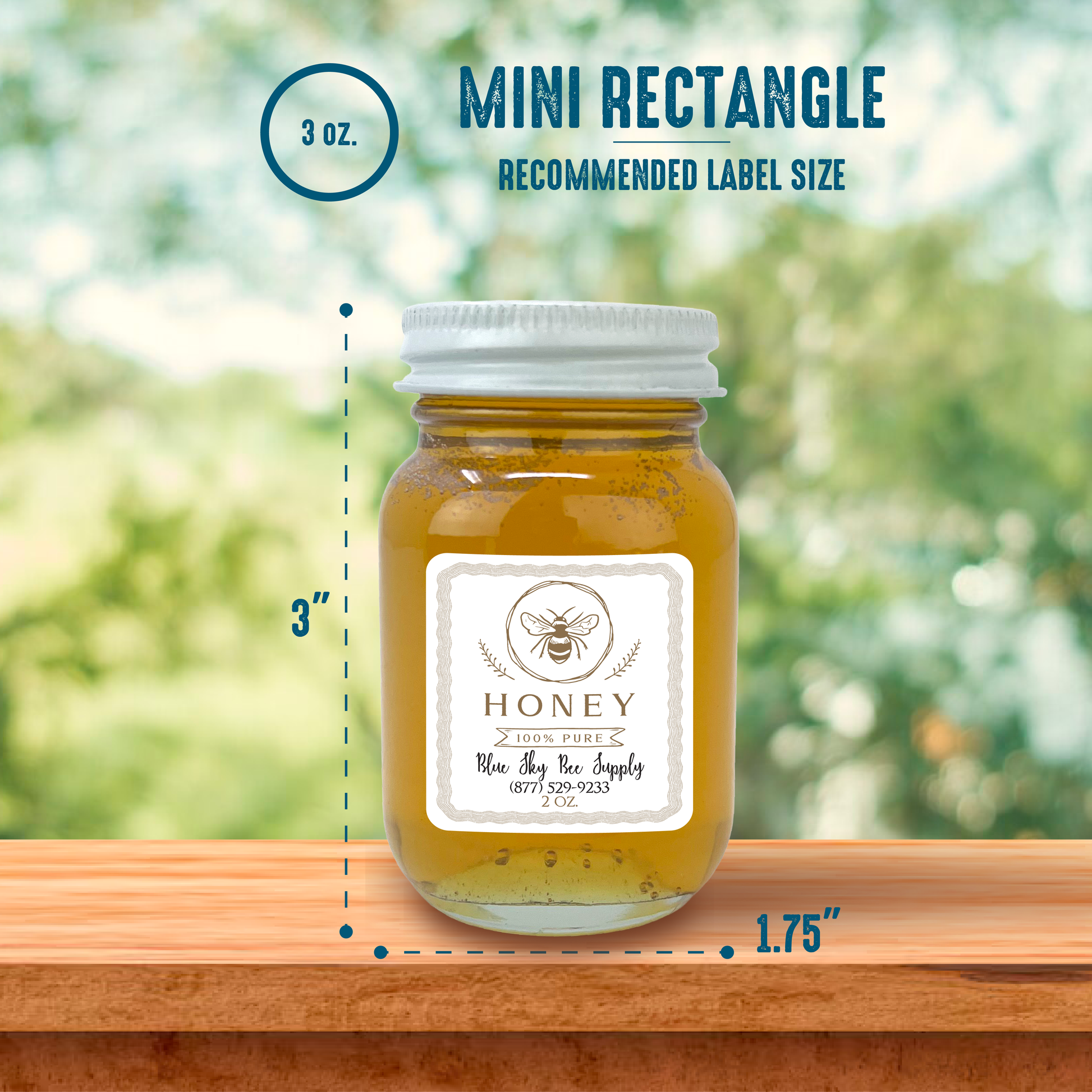 Glass Mini Mason Jars - 3 oz. wt. (24 ct case w/38mm lids) [MM-2]