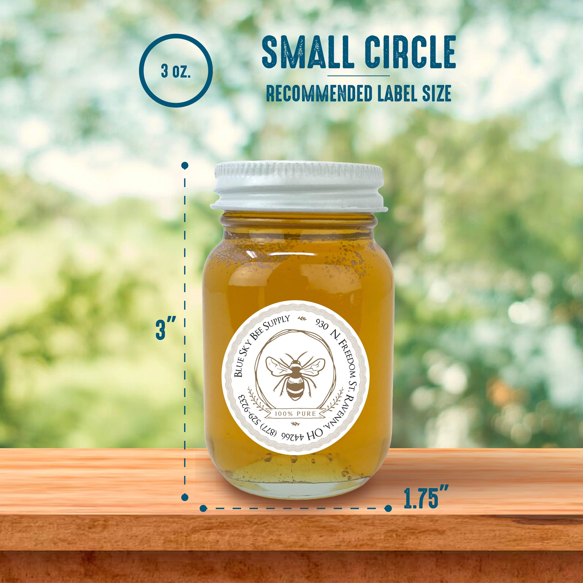 Glass Mini Mason Jars - 3 oz. wt. (24 ct case w/38mm lids) [MM-2]