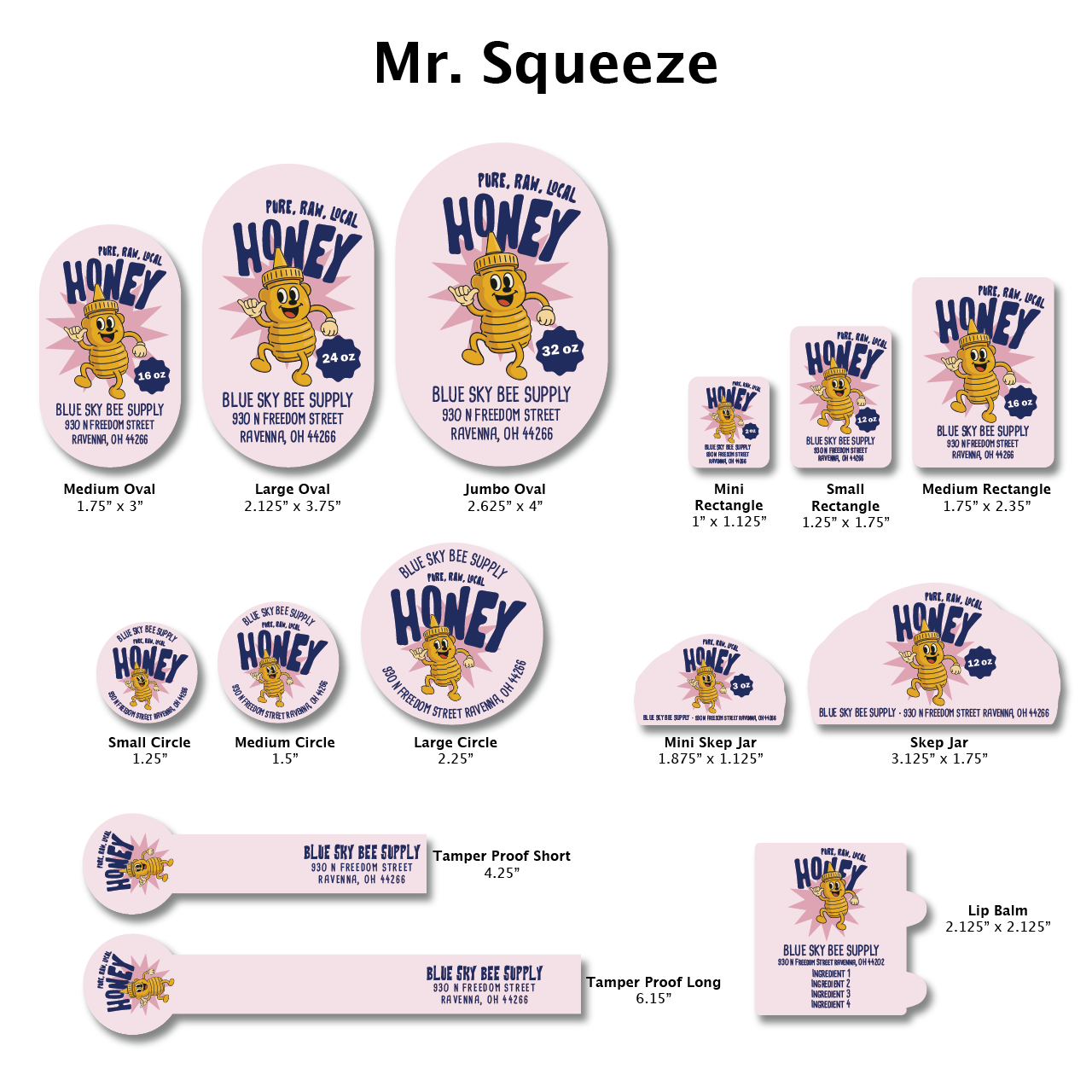 Mr Squeeze - Customizable Label Design