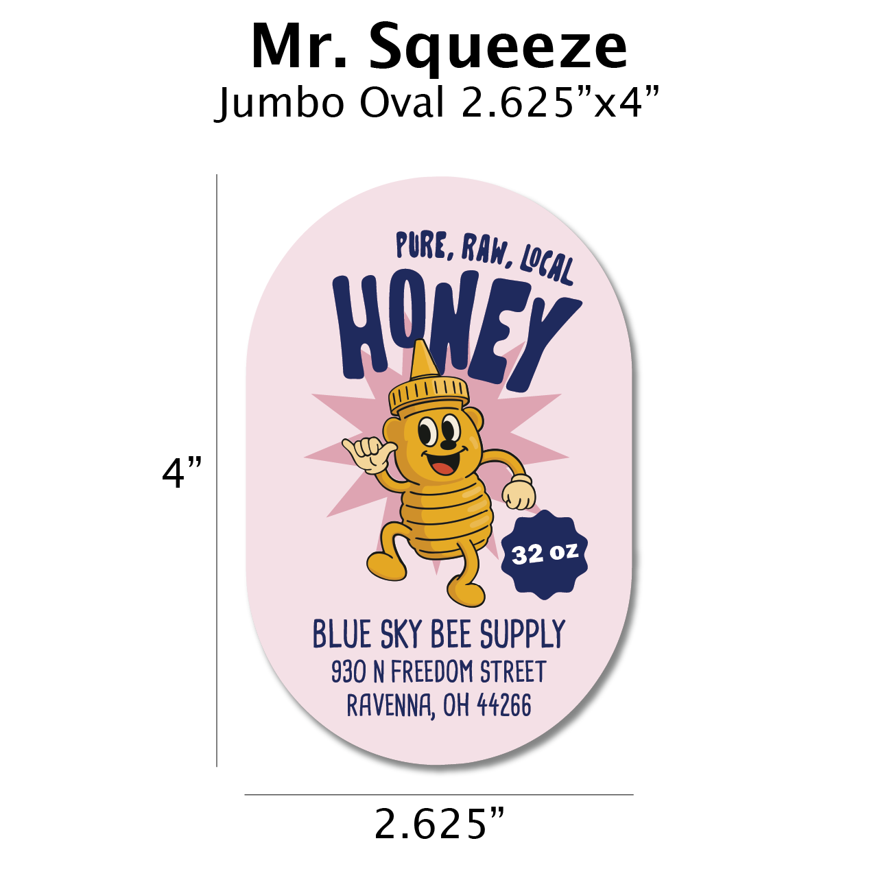 Mr Squeeze - Customizable Label Design