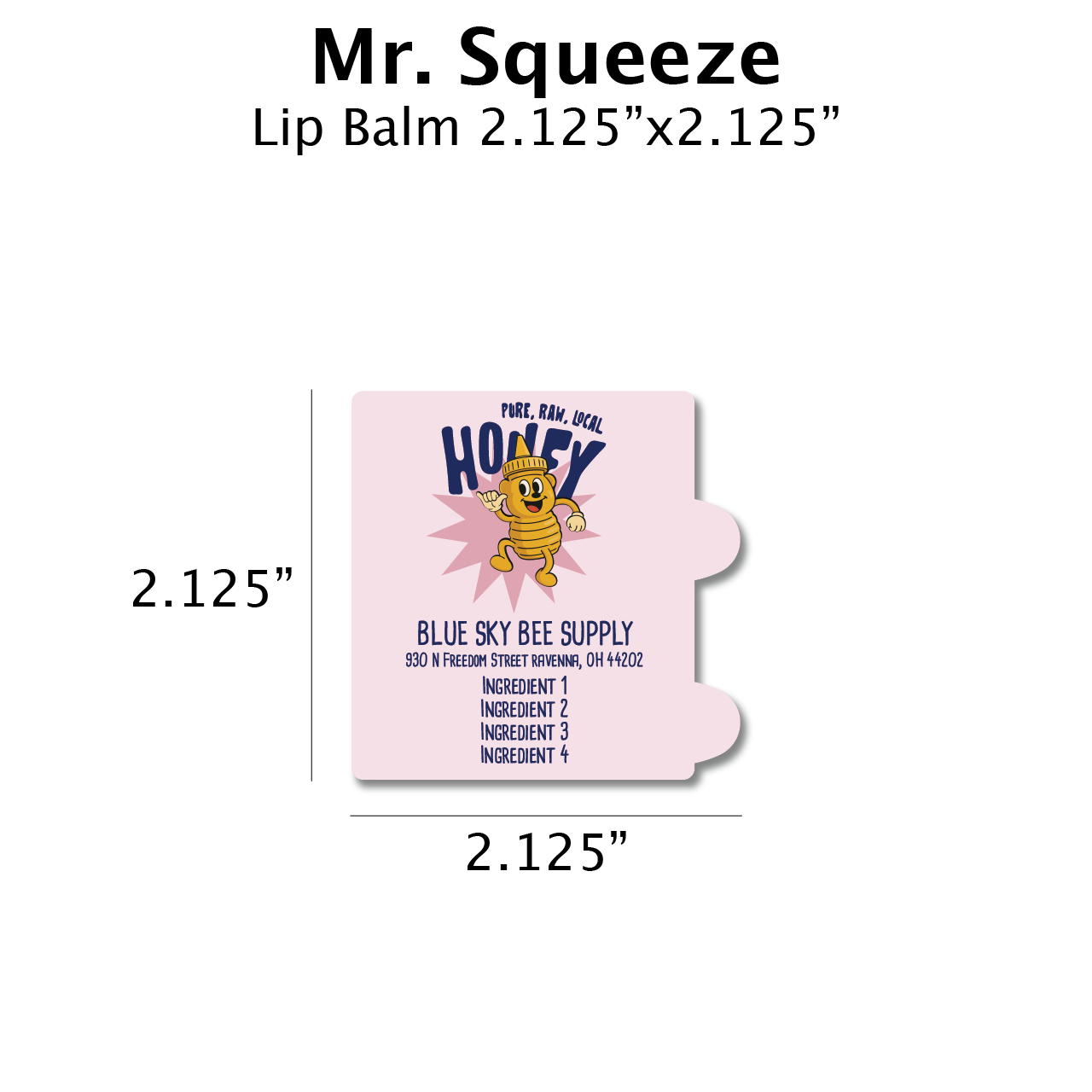Mr Squeeze - Customizable Label Design