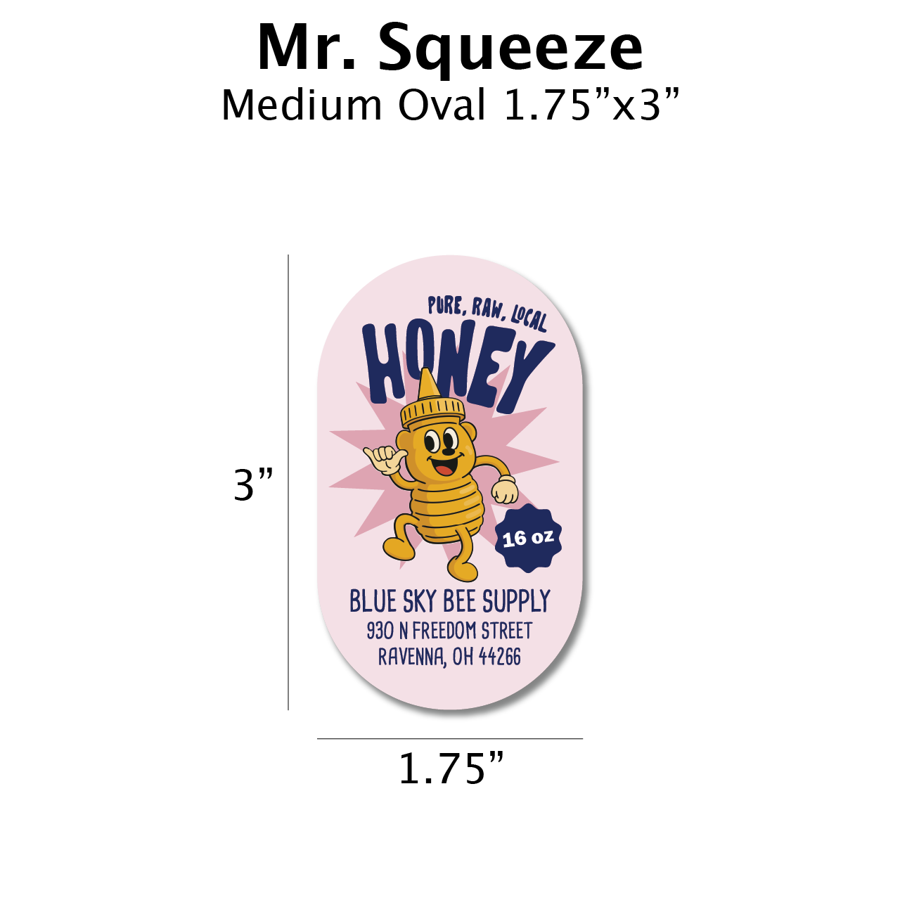 Mr Squeeze - Customizable Label Design